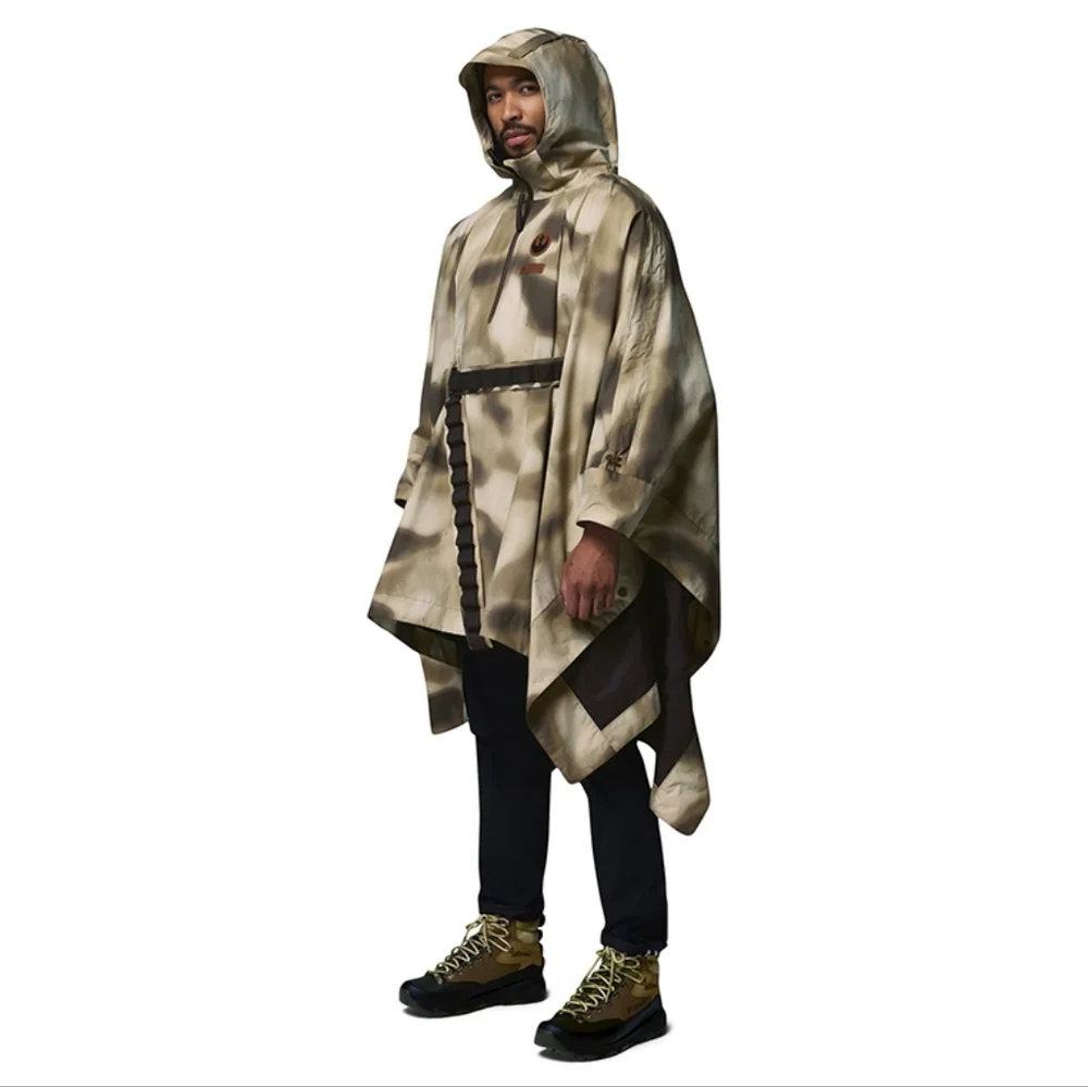 Men's Hooded Camouflage Rain Poncho - Picture 1 of 5